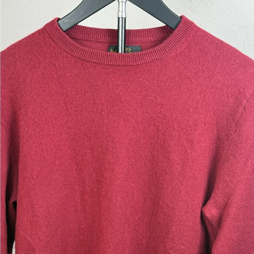 J. Crew 100% Cashmere Crewneck Sweater Burgundy Red Unisex Size L